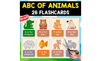 ABC FLASHCARDS | FUNNY CARDS OF ANIMALS