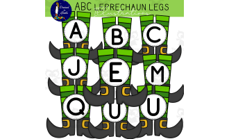 ABC Leprechaun Legs Clip Art