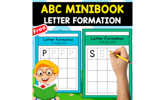 ABC LETTER FORMATION | FREE MINIBOOK OF 52 PAGES