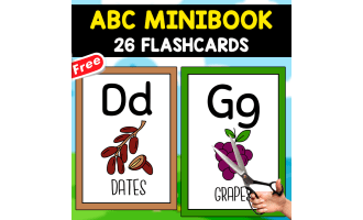 ABC MINIBOOK WIH IMAGES | 26 FREE FLASHCARDS