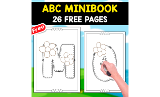 ABC MNIBOOK | 26 FREE PAGES | FLOWER THEMED