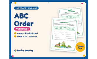 ABC Order Worksheet – 2nd Grade Alphabetical Order Practice