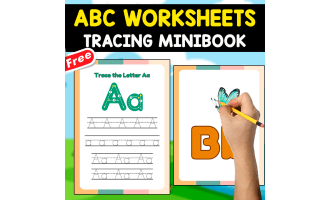 ABC WORKSHEETS MINIBOOK | Tracing the ABC