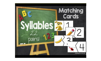 ABCs Syllables Matching Cards