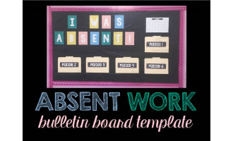 Absent Work Bulletin Board Template