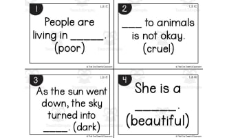 Abstract Nouns Task Cards