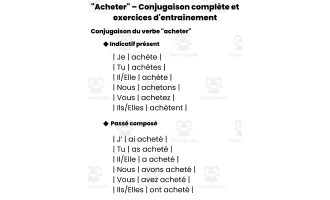 Acheter Conjugation – French Verb Practice Pack