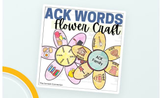 ACK Word Flower Craft - Ending Digraph Phonics Craftivity
