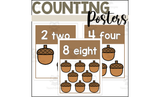 Acorn Counting Posters 1-10