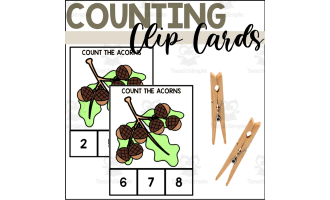 Acorn Counting to 10 Clip Cards