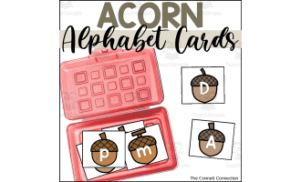 Acorn Letter Cards for Games and Centers