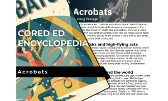 Acrobats Reading Comprehension with Questions - Cored Ed Encyclopedia