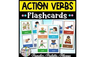 Action Verbs Flashcards - Vocabulary Cards