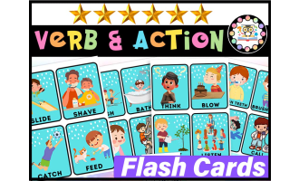 Action Verbs Picture Cards for Speech Therapy Language ESL Vocabulary