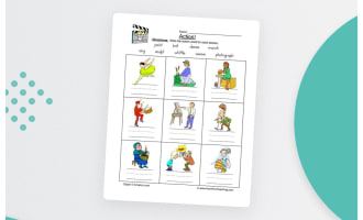 Action Words Worksheet – Verb Practice
