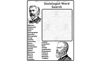 Activities Word Search Puzzle Worksheet Sociologist (5th, 6th, 7th