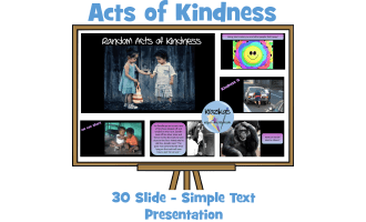 Acts of Kindness Simple Text PowerPoint Presentation