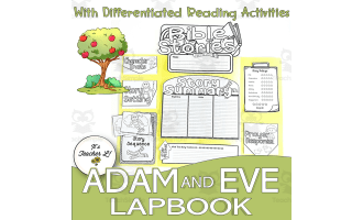 Adam and Eve Lapbook Grades 4 5 6 Bible Story ELA