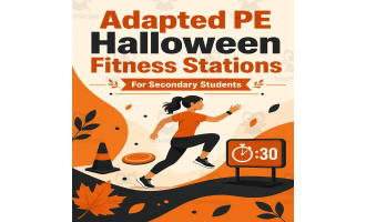 Adapted PE Halloween Fitness Stations Special Education Secondary