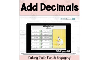 Add Decimals Digital Self-Checking Activity