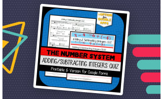 Adding & Subtracting Integers QUIZ