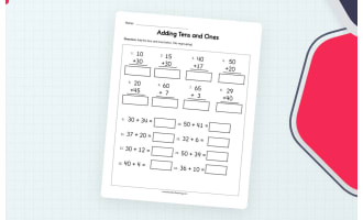 Adding Tens and Ones Worksheet