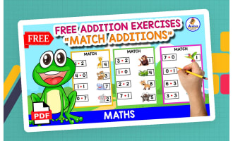 ADDITION 1-DIGIT EXERCISES | 3 FREE WORKSHEETS