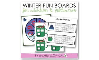 Addition and Subtraction Practice, Winter Themed
