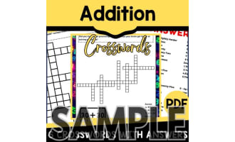 Addition Crossword: 1 Page Sample (PDF)