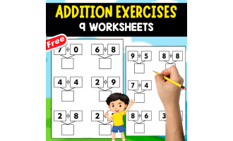 ADDITION EXERCISES | MENTAL CALCULATION | 9 WORKSHEETS