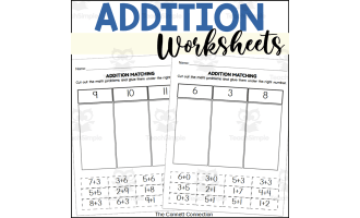 Addition Sorting Worksheets