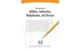 Addition, Subtraction, Multiplication, and Division Printable Workbook