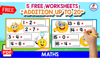 ADDITION UP TO 20 | 5 FREE PAGES OF EXERCISES