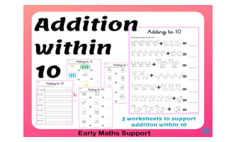 Addition Within 10 Worksheets