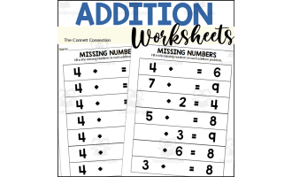 Addition Worksheets with Missing Addends