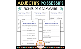 Adjectifs possessifs - Possessive Adjectives Worksheets in French