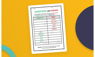 Adjectives and Nouns Worksheet
