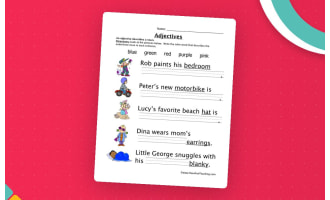 Adjectives Colors Worksheet – Describe Pictures