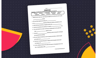 Adjectives Fill in the Blanks Worksheet