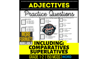 Adjectives Practice Questions - Grades 1-2 Grammar (Word)