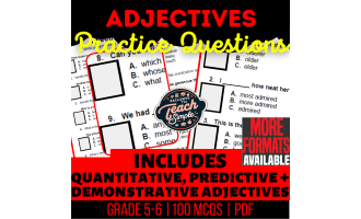 Adjectives Practice – Grade 5–6 Grammar Worksheets