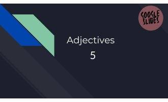 Adjectives Sample Grades 3-4 Grammar (Google Slides)