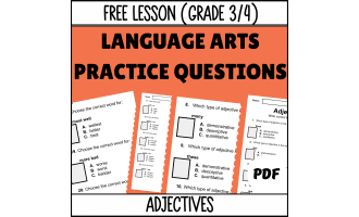 Adjectives Sample Grades 3-4 Grammar (PDF)