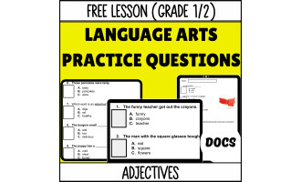 Adjectives Sample Lesson - Grades 1-2 Grammar (Docs)