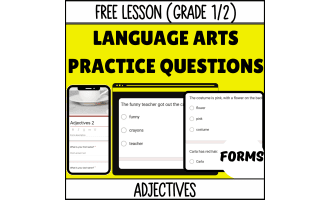Adjectives Sample Lesson - Grades 1-2 Grammar (Forms)
