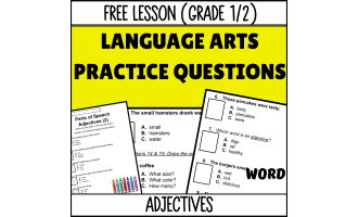 Adjectives Sample Lesson - Grades 1-2 Grammar (Word)
