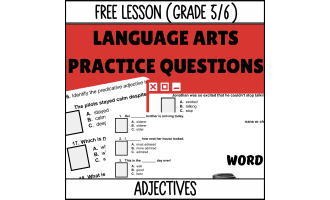 Adjectives Sample Lesson - Grammar Grade 5-6 (Word)