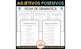Adjetivos Posesivos - Possessive Adjectives Worksheets in Spanish