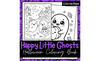 Adorable Little Ghosts to Color – A Super Cute Halloween Coloring Book