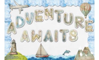 ADVENTURE BULLETIN BOARDS LETTERS, CLIP ART, BORDERS & GRAPHICS